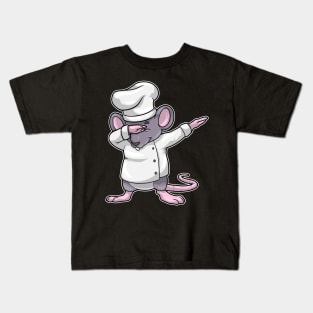 Rat as Chef with Chef's hat at Hip Hop Dance Dab Kids T-Shirt